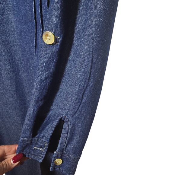 BFA Classics Vintage Denim Dress Chambray
Roll Tab Sleeves Women's Size 10 Blue - Picture 6 of 7